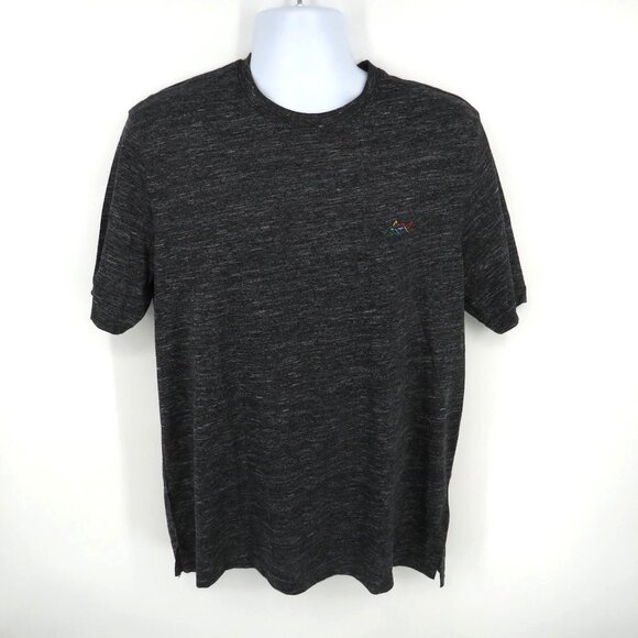 Greg Norman Large Black Heather T-Shirt With Colorful Shark Logo NWT - Picture 1 of 4